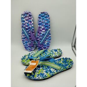 2 Pair Of West Loop Massaging Thong Sandals Women's M (7/8)